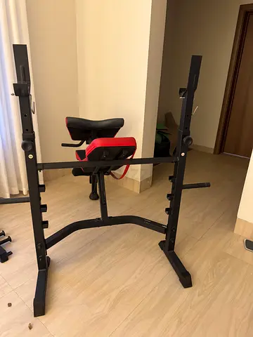 Adjustable Weight Bench with Squat Rack Stand