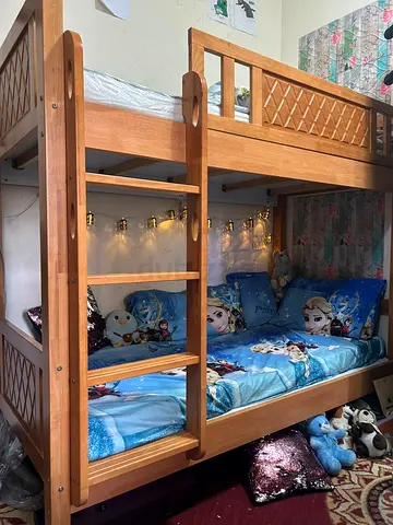 Wooden bunker bed With mattress