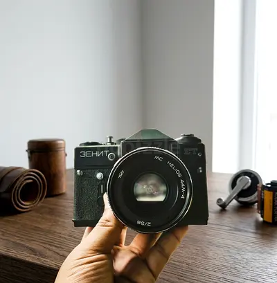 Vintage Zenit ET Film SLR Camera 80s made in Russia