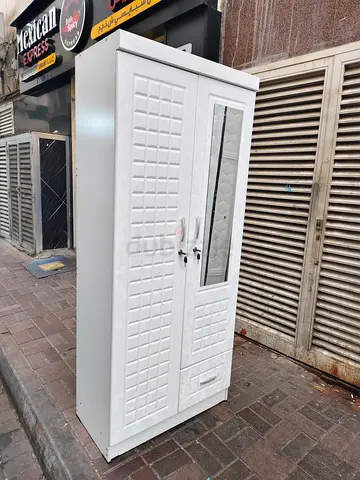 Brand New White 2-Door Wardrobe with Mirror and Drawer