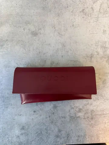 Gucci burgundy hard sunglasses case