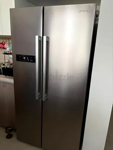 Smeg Side-by-Side Refrigerator - 2 Door Stainless Steel, Good Condition