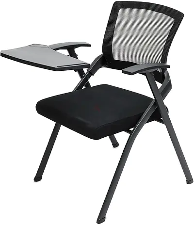 🪑 Foldable Study Chair with Writing Pad | Space Saving | Office  Classroom Use