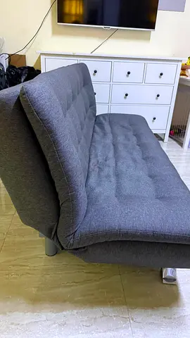Compact grey futon sofa bed - good condition