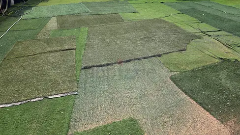Used Artificial Grass Turf Rolls — Assorted Patchwork Pieces