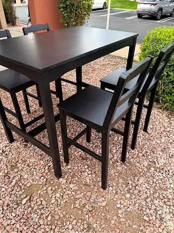 Ikea HAGERNAS dinning table with 4 chairs is available in excellent condition
