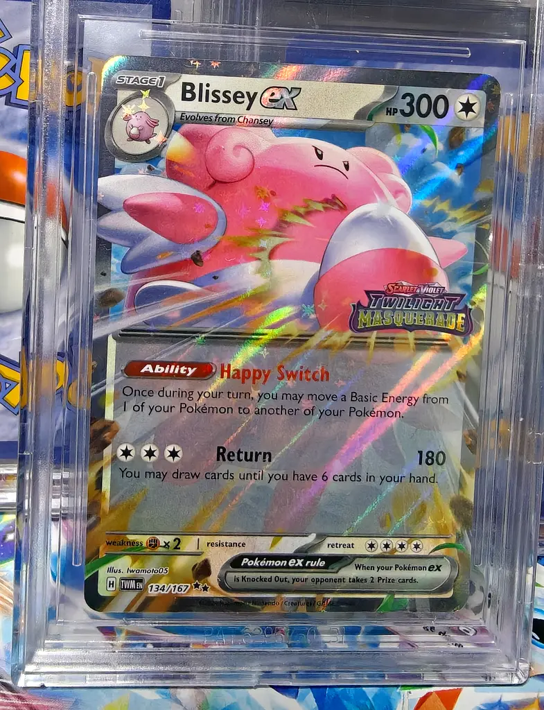 blissey ex pokemon card Pokmon 134/167 TWM Twilight Masquerade NM RarityDouble Rare Hit Points300 HP Ability Happy Switch Once during your turn Pokemon TCG - SV6 -