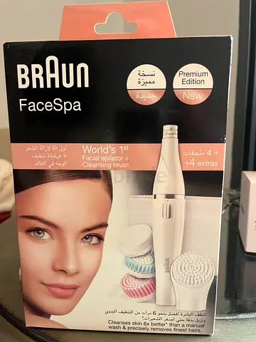 Braun FaceSpa facial epilator + cleansing brush (like new)