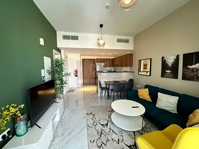 Unit Tawtheeq | Furnished 1Bedroom | Shared Pool + GYM | Basement Parking | Pvt Balcony | 4-Payments