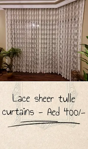 Beautiful and elegant lace curtain sheers