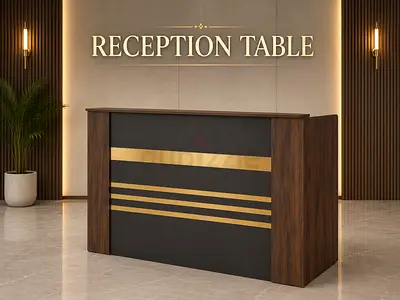 Reception Desk with 3 Drawers – Modern Office Reception Table UAE