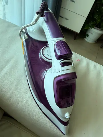 Used Philips Steam Iron - Working Condition, Purple  White