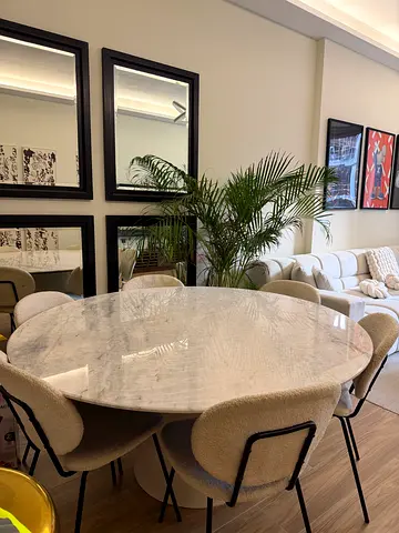 Luxury Marble Dining Table with 6 Chairs