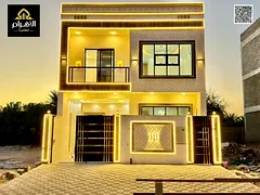 Own a 5-bedroom, two-story villa with a roof terrace in the Al Yasmin area on the main road with a 1