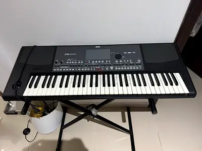 Korg PA300 Portable Keyboard with Stand - Great Working Condition