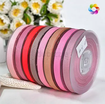 Assorted Grosgrain Ribbon Rolls - Pink, Red Brown Mix (10 rolls)