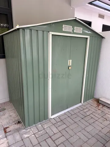 Metal Garden Storage Shed - Green, Compact Outdoor Tool Shed