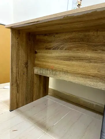 URGENT Used wooden study desk - compact computer table in oak finish