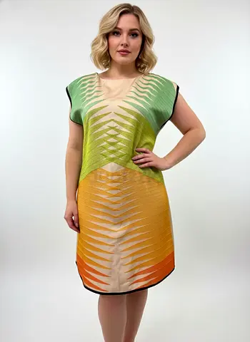 Colorful silk dress