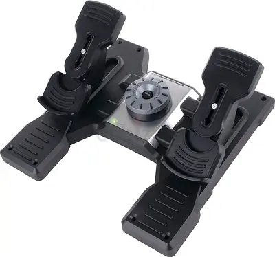 Saitek Pro Flight Rudder Pedals, Professional Simulation Pedals With Toe Brake, Non-Slip