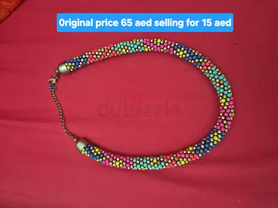 Colorful beaded statement necklace