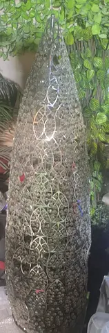 Tall Decorative Metal Floor Lamp / Lantern - Intricate Filigree Design for 100 dhs