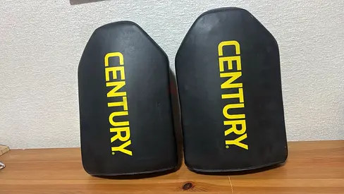 Pair of Century Curved Thai Kick Shields / Muay Thai Pads - Good Condition