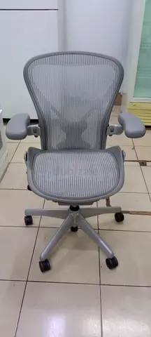 Silver Color Herman Miller Aeron Classic Chair Size C