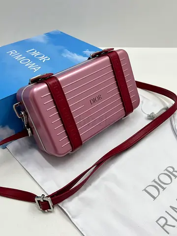 Dior x Rimowa mini hardcase crossbody bag - pink