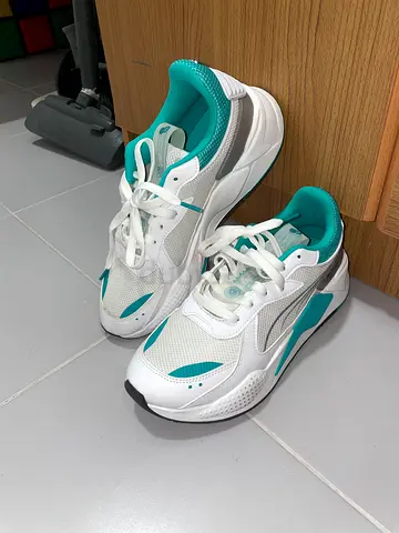 Brand new PUMA RS-X(amg collabaration)  White and teal casual sneakers size 42