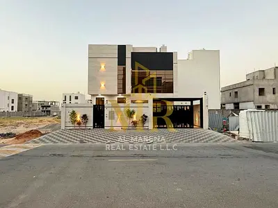 An unmissable opportunity in Al Bahia! A luxurious 6-bedroom villa with a rooftop terrace, including registration fees and full air conditioning. Prim