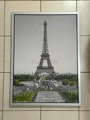 Framed Eiffel Tower Wall Art and London Bus Wall art