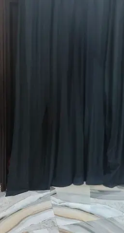 Dark Black Fabric Curtains - Good Condition