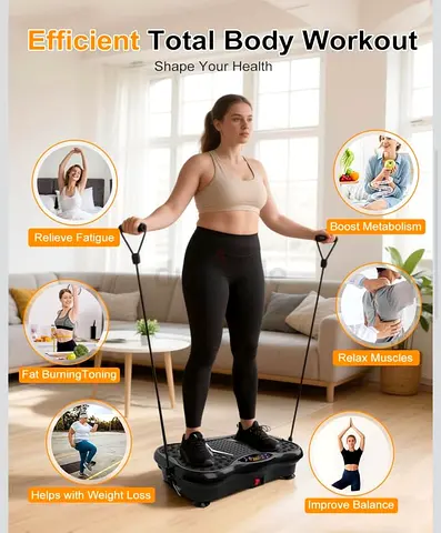 Exercise Machine, 200 Levels Full Body Workout Vibrating Plate for Lymphatic Drainage Weight Loss