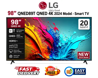 LG 98 Inch Smart TV UAE - QNED webOS 2024 Model - FREE DELIVERY, INSTALLATION, WARRANTY