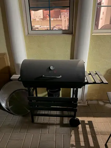 Outdoor Charcoal BBQ Grill with Temperature Gauge