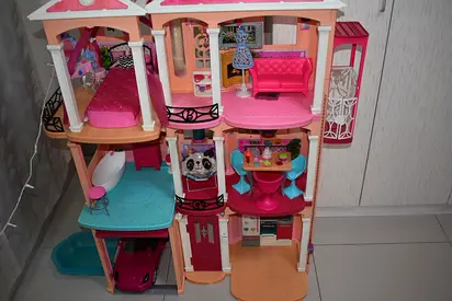 Barbie Dreamhouse Playset with Furniture and Car