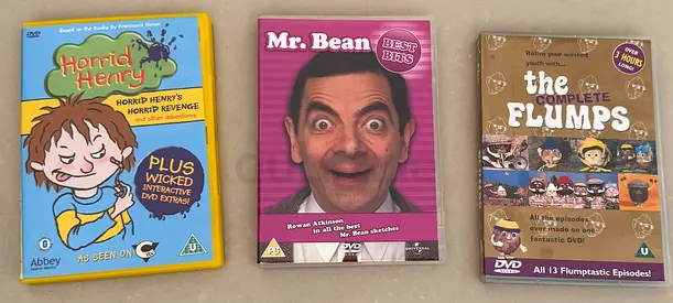 Set of 3 children’s DVD’s AED 30