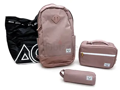 Herschel Backpack, Toiletry Bag, and Pencil Case Set