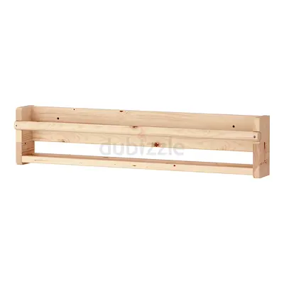 (Two pieces) Solid Pine Wall Shelf - Narrow Floating Shelving Unit