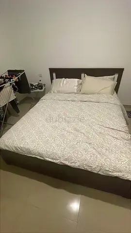 BED Wooden Double Bed Frame with Headboard - Excellent Condition