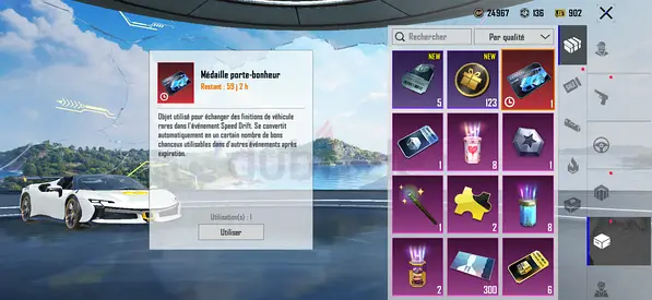 PUBG Mobile card for Ferrari