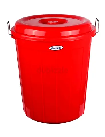 Esqube Drum Bucket With Lid 60L Red