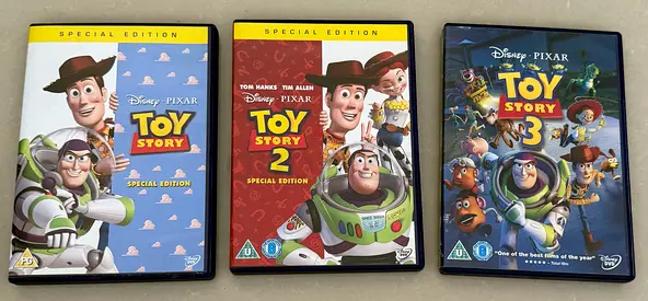 Set of 3 Toy Story DVD’s