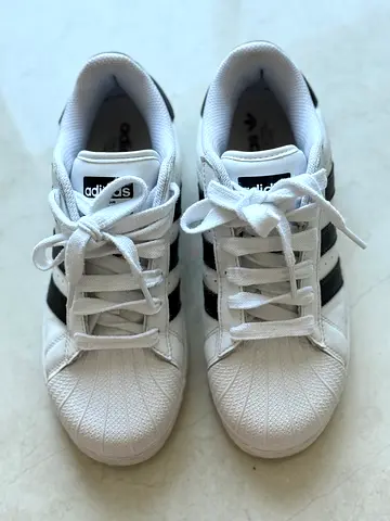 Adidas Originals Superstar white sneakers, Size 36 2/3