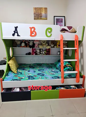 Bunk bed for Kids with storage space