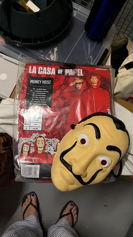 La Casa De Papel (Money Heist) Costume Mask and Hoodie Set - Used