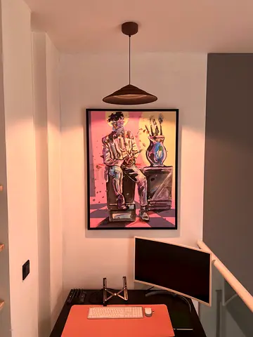 Ceiling brown LED lamp