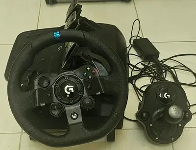 Logitech G Logitech g923 racing wheel and pedals and driving force shifter bundle