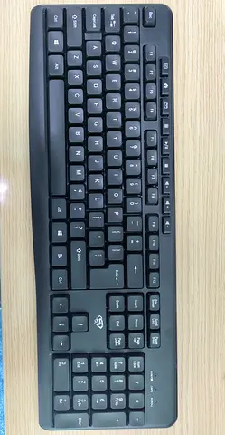 Slim Wireless Computer Keyboard — Full Size, Black